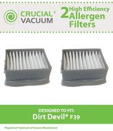 2 Dirt Devil F39 Filters Fit Dirt Devil Gator; Compare to Part # 2DT0880000; Designed &amp; Engineered by Crucial...