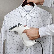 Qualitus Handheld Steam Cleaner with Dust and Hair Brush Attachment