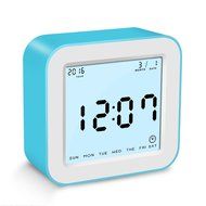 BonyTek Intelligent Digital Clock with Alarm Clock, Calendar, Temperature and Count-down Timer Display in 4 Rotating...