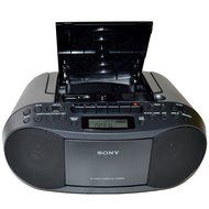 Sony CD Radio Cassette Recorder Bundled with AC Power Auxiliary Cable for iPods, iPhones, Smartphones, MP3 Players...