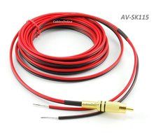 CablesOnline, 15ft 18 AWG Speaker Wire Single Cable with RCA Male Plug, AV-SK115 N2