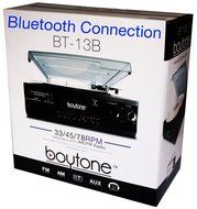 Boytone BT-13B with Bluetooth Connection 3-Speed Stereo Turntable Belt Drive 33/45/78 RPM, 2 built in Speakers... N2