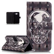 Galaxy J5 Case,ikasus Shiny Glitter Diamond Colorful Painted PU Leather Flip Wallet Pouch Stand Credit Card ID... N5