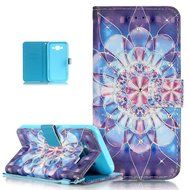 Galaxy J5 Case,ikasus Shiny Glitter Diamond Colorful Painted PU Leather Flip Wallet Pouch Stand Credit Card ID... N7