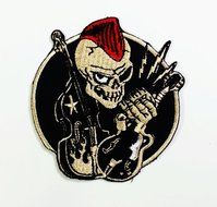 Electric Violin Cello Musical Skull Ghost Mohawk Old School Skool Rockabilly Punk Rocks N Roll Rider Biker Jacket...