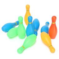 [Free Shipping] 10pcs Set Child Baby Girl Boy Toddler Funny Colorful Bowling Game Toy Two Balls Gift // 10pcs...