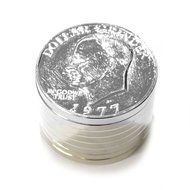 YINO Creative Tools Coin Shape Metal 3 Part Herbal Herb Tobacco Grinder Smoke Crusher Hand Muller Cigar