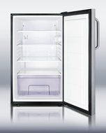 Summit FF521BL7SSTB: Commercially listed 20&quot; wide counter height all-refrigerator, auto defrost with a lock, stainless... N3