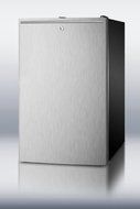Summit CM421BL7SSHH: Commercially listed 20&quot; wide counter height refrigerator-freezer with a lock, stainless steel... N2
