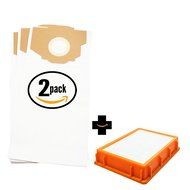 6 Replacement RR Vacuum Bag 61115B &amp; HF-2 HEPA Filter 61111D for Eureka - Compatible with Eureka 4800 series,...