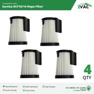 Eureka DCF-10 &amp; DCF-14 Washable Filters - 4 Pack - Similar to Eureka Part # 62731, 62396 - Made by ZVac N2