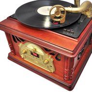 Pyle PTCDCS32BT Retro Vintage Classic Bluetooth Turntable Phonograph Gramophone Record Player, Vinyl-To-MP3 Recording