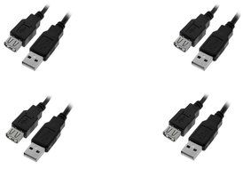 C&amp;E 10 Pack USB 2.0 Extension Cable 15 Feet CNE460272 N25