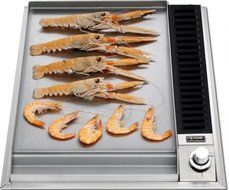 Ilve UHP45F 15" Gas Griddle Cooktop with Flame Sensor Safety Device Low and High Heat Settings Single Pressed...