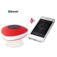 Kekexili Speaker Portable Bluetooth Wireless Silicone IPX4 Waterproof Speaker Bathroom with Suction Cup Red N5