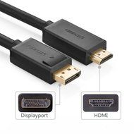 DP to HDMI, Ugreen Displayport DP Male to HDMI Male Audio and Video Cable, Support 1080P, Gold Plated, for Connecting... N2