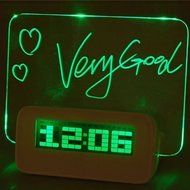 Denshine&reg; LED Digital Fluorescent Message Board Alarm Clock Temperature Calendar Timer 4 USB Port Hub Highlighter... N4