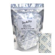 5 Gram Pack of 30 "Dry&amp;Dry" Silica Gel Packets Desiccant Dehumidifiers N4