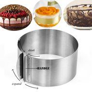 Mousse Cake Mold, OPACC Adjustable Roung Ring Stainless Steel Mousse Baking Mould Layer Cake Slicer Kit(9.5 to... N4