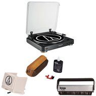 Audio Technica AT-LP60BK-BT Bluetooth Automatic Turntable (Black), Knox Carbon Fiber Vinyl Brush w/ Additional...