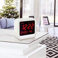 Number-One Digital Alarm Clock with 3 Sets Alarm, Time/ Temperature / Humidity Display, Large Screen Display Travel...