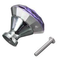 KINGSO 10pcs Crystal Glass Cupboard Wardrobe Knob Door Cabinet Drawer Pull Handle 40mm N6