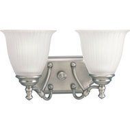Progress Lighting P2730-81 2-Light Bath Bracket, Antique Nickel by Progress Lighting