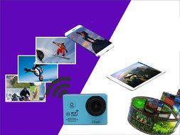 LADEY HD Digital Sports Waterproof Camera,12MP 1080P WIFI 2.0 LTPS LCD Screen Camera,170 Degree Wide Angle 30M... N19