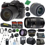 Nikon D7200 DX-Format DSLR Digital Camera Body, Nikon 18-55mm VR Lens, Tamron 70-300mm DI LD Zoom, 2pcs 16GB ZeeTech...