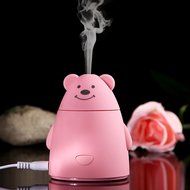Whitelotous 80ml Portable Mini USB Humidifier Cute Panda Air Humidifier with USB Cable for Office Home (White) N20