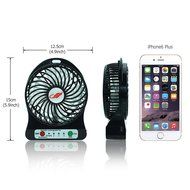 Bon Venu Portable Handheld USB Desktop Fan Battery Powered Rechargeable Personal Table Fan with LED light Color... N3