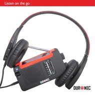 Duronic Hybrid Hand crank, self-powered, Solar AM/FM Radio with USB charger cable - Perfect for Walking, Hiking... N2