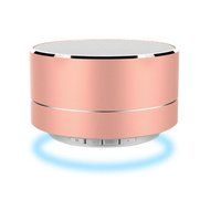 KAIQISJ A10 Rose Gold Portable Wireless Transmission Minimalist Style LED Reflective Light Bluetooth Speaker N4