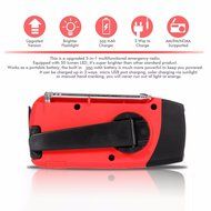 OUTERDO Dynamo Emergency Radio Solar Hand Crank Self Powered AM/FM/NOAA/WB Weather Radio, LED Flashlight,Phone... N2