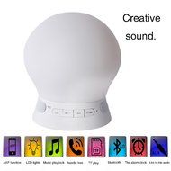 Multi-Function Stereo Bluetooth Speaker, Aibrou LED Night Light Speaker with Built in Mic, Clock, Thermometer,...