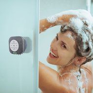 ZDW BTS-08 Bluetooth Waterproof Shower Speakers with Suction Cup, Black N8