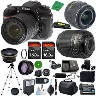 Nikon D7200 - International Version (No Warranty), 18-55mm f/3.5-5.6 DX VR, Nikon 55-200mm f4-5.6G ED DX, 2pcs...