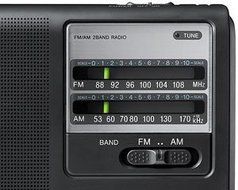 Sony Portable Handy AM/FM Radio with Built-in 3 5/8&quot; Clear Sound Speaker, Earphone Jack, LED Tuning Indicator,...