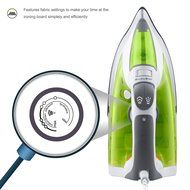 ZZ ES23311 Advantage Steam Iron Motion-Activated 1400-Watt Auto-Off, White/Green N2