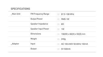 Britz BZ-M107 Digital FM Radio &amp; Clock With Dual Alarm Free Voltage 100~240V ( Brown Color)