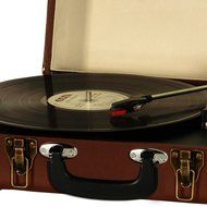 Timestorm XR-636DP Belt-Drive 3-Speed Portable Stereo Bluetooth Turntable N7