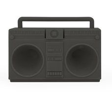 Kikkerland Boombox Speaker - Retail Packaging - Pink/Gray