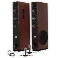 Acoustic Audio TSi650 Bluetooth Powered Floorstanding Tower Multimedia Speakers with Optical Input and Mics TSi650DM2 N3