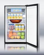 Summit CM421BL7SSHH: Commercially listed 20&quot; wide counter height refrigerator-freezer with a lock, stainless steel... N3