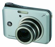 GE A1455 14MP Digital Camera with 5X Optical Zoom and 2.7-Inch LCD with Auto Brightness (Silver) N5