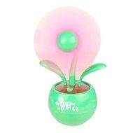 MuLuo Portable USB Cable Flower Shape Table Desk Fan Mini Fan For Laptop/PC Rose red N2