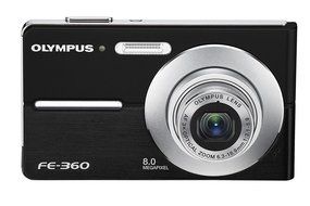 Olympus FE360 8MP Digital Camera with 3x Optical Dual Zoom (Black) N3