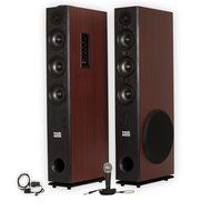 Acoustic Audio TSi650 Bluetooth Powered Floorstanding Tower Multimedia Speakers with Optical Input and Mic TSi650DM1 N2
