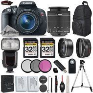 Canon EOS Rebel T5i DSLR Camera Full HD 1080p + Canon18-55mm IS STM Lens + .43x Wide Angle Lens + 2.2X Telephoto... N2