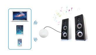 Zio WiFi Music Receiver [QUALCOMM Chip] Wireless Music Adapter Integrated multi-point technology(up to connect... N5